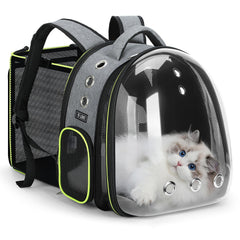Lekereise sac à dos bulle chat - vue avant, lumière naturelle idéale pour l'extérieur