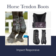 LeMieux Impact Responsive bottes tendon noir taille large – absorption des chocs lors des réceptions et virages.