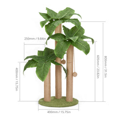 LEMONDA Arbre griffage 31,5 pouces, surface sisal naturelle pour affûter les griffes.
