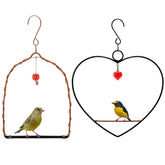 LemonRoad ensemble balancoire colibri metal, parfait pour observer les oiseaux dans le jardin.