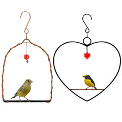 LemonRoad ensemble balancoire colibri metal, parfait pour observer les oiseaux dans le jardin.