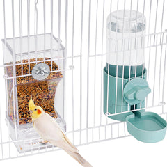 Lemtrflo distributeur eau et nourriture pour oiseaux, pratique et propre dans la cage.