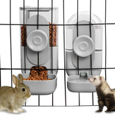 Lemtrflo nourrisseur suspendu pour lapin sur cage, pratique et fiable.