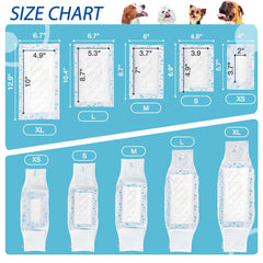 Leopinky pad trois-attaches pour couche chien M fixation sûre
