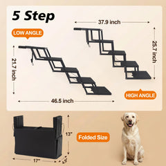 Lesguyor escaliers chien hauteur reglable 54-65 cm – s’adapte à la plupart des meubles.
