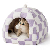 La caverne LE SURE en violet, 16 pouces, le refuge idéal pour le chaton.