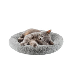 LESYPET coussin chat rond doux, pour un repos confortable et sécurisant.