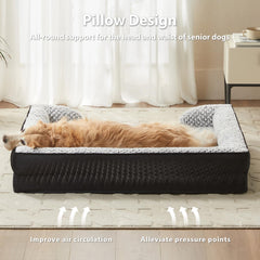 LEXTRO lit chien grande taille 36 x 27 x 6,5 pouces, espace généreux