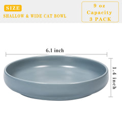 Ensemble de 3 bols LFpkixise pour nourriture et eau des chats