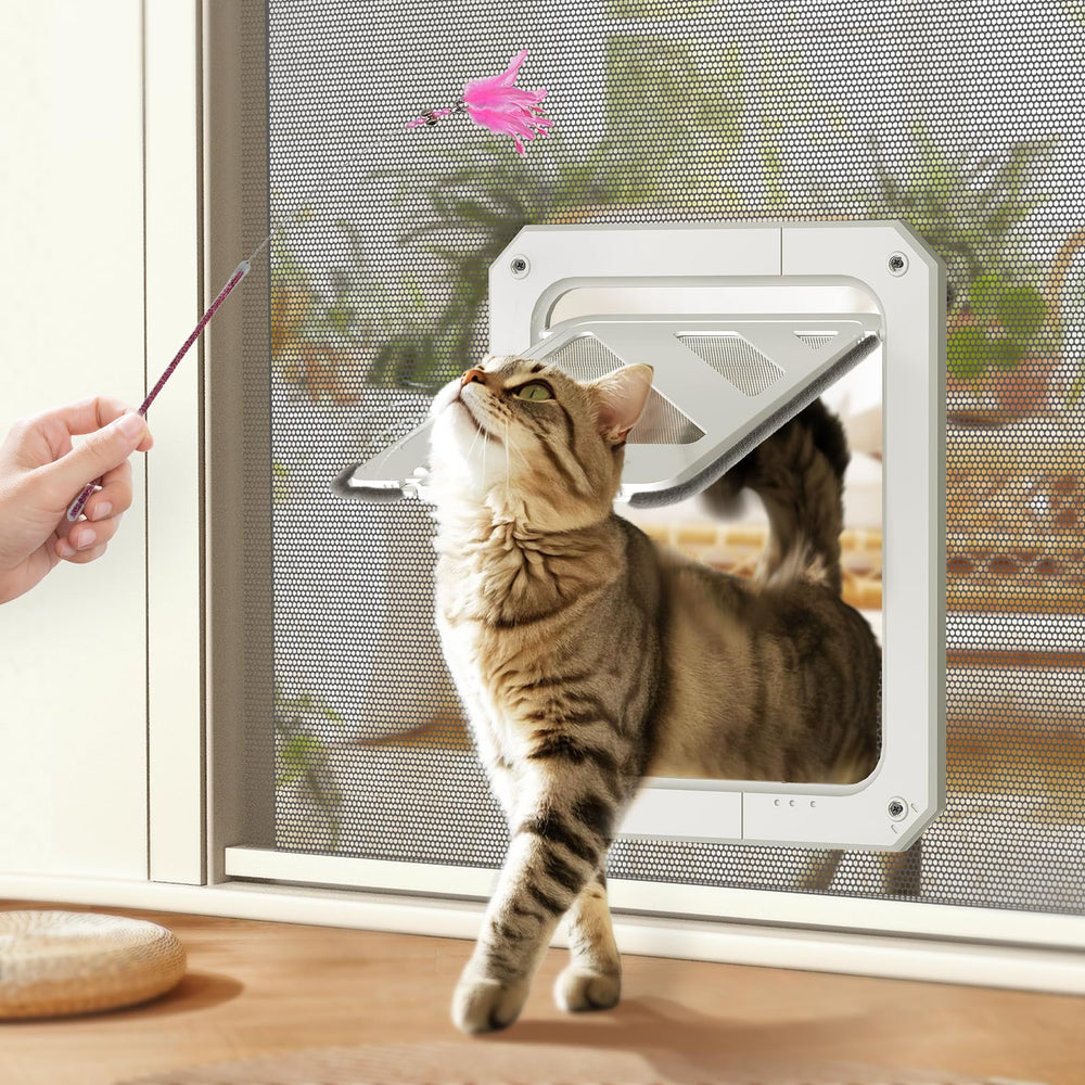 Porte chat LIBBEPET pour moustiquaire, accès facile pour l’animal.