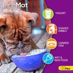 LickiMat Wobble – alternative lente au bol, favorise une prise plus posée.