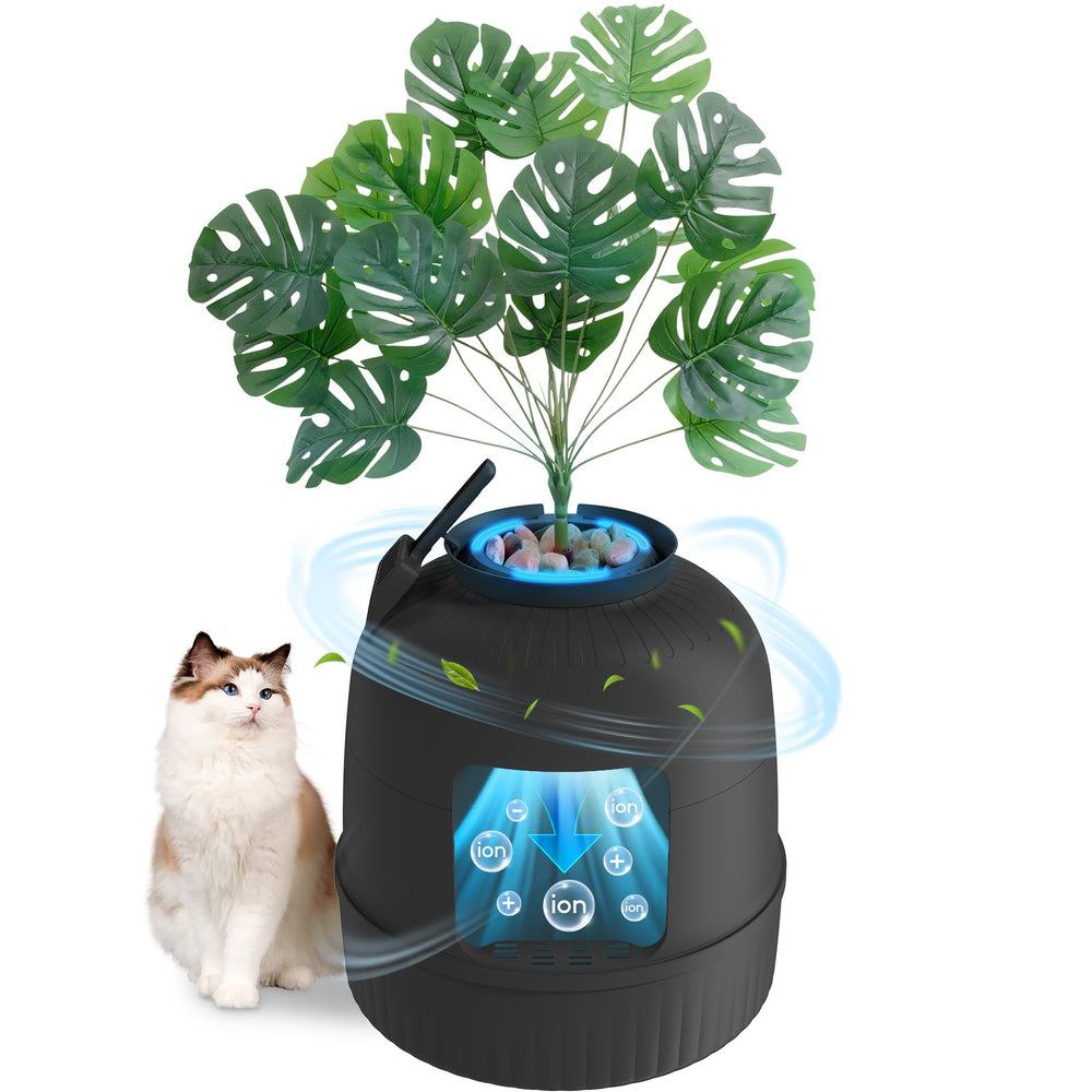 Lifewit chat-litiere-cachee avec plante artificielle pour intérieur élégant et discret