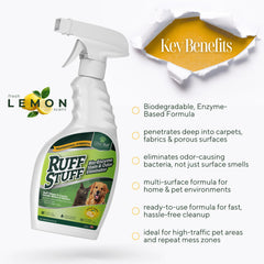 Ruff Stuff nettoie profondément tissus et literie pour une fraîcheur durable.