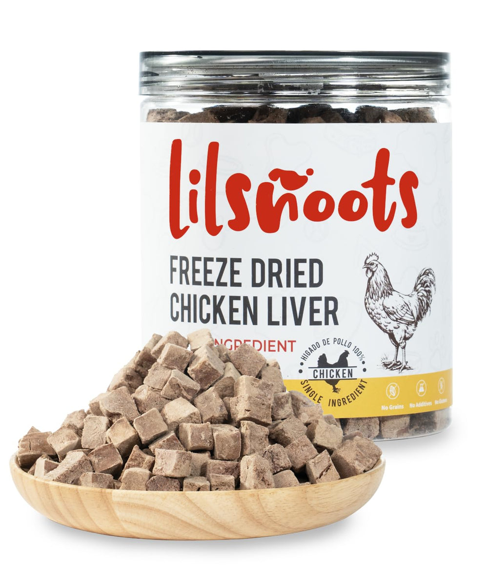 LILSNOOTS pot de foie de poulet lyophilisé, saveur naturelle et pratique.
