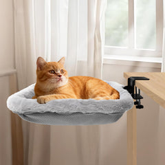 Lilyang Lit de Bureau pour Chat : pince-stable pour fixation solide sur le bord.