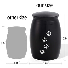 Couvercle vissé sécurisé de l'urne Lines Arte mini noire.