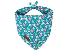 Bandana Lionet Paws pour chien, motif œufs vert triangle pour sorties printanières