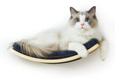 Étagère murale LIORCE pour chat courbe avec coussin confortable, repos élevé