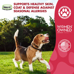 LIQUID-VET K9 Itch & Allergy, pompe sans désordre pour dosage facile.