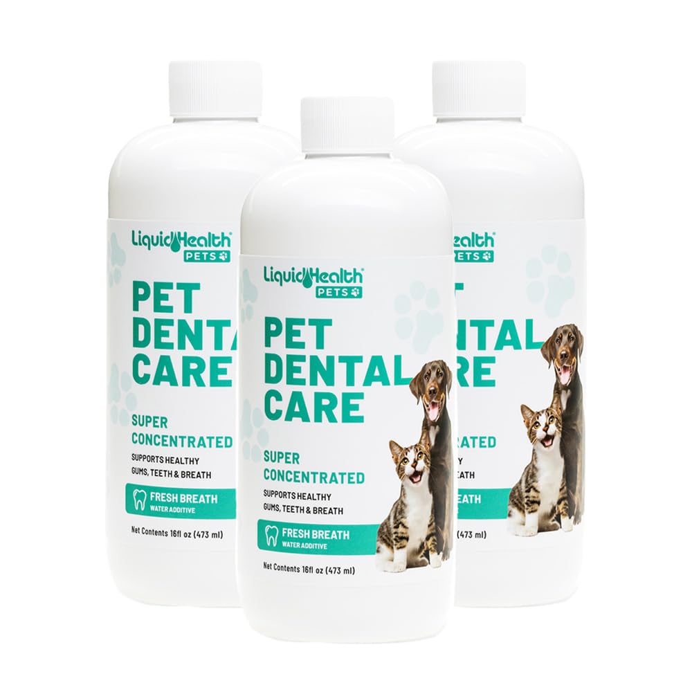 LIQUIDHEALTH Additif eau dentaire pour chiens et chats — haleine améliorée.