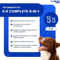 LIQUIDHEALTH K9 Complete gouttes-dose: administration facile pour chiens de tout âge.