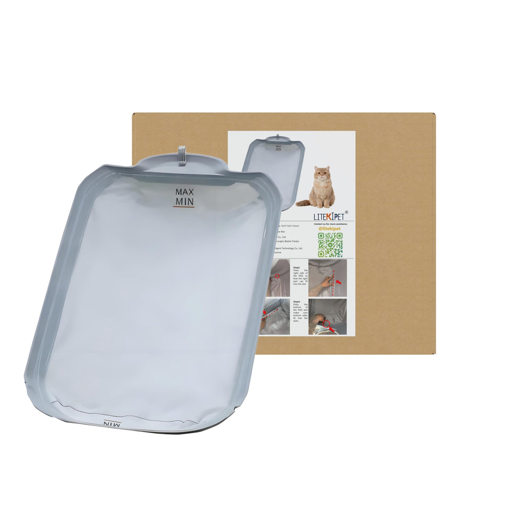 Litekipet tapis impermeable pour bac chat 95L, limite les eclaboussures.