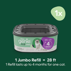 Litter Genie Eco Jumbo Refill: fil de 28 pieds pour une longue autonomie et moins de plastique.
