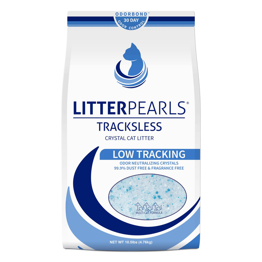 Litter Pearls cristaux à faible retour pour moins de traces dans la litière