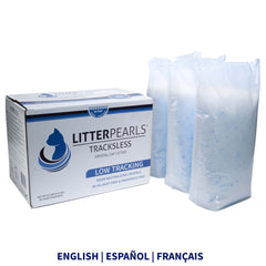 Litter Pearls Tracksless: cristaux bleus, moins de traînée et douceur pour les pattes des chats.