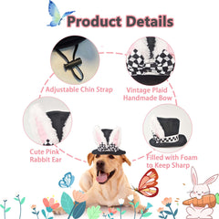 Littledropet chapeau lapin pour chien, disponible pour tailles moyenne et grande.