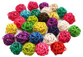 LIUSM boules rotin colorées plan proche, décoratives et sûres pour l'intérieur.