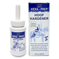 Kera Prep Hoof Hardener Livingston Tech, flacon d’application, facilité d’utilisation pour les sabots.
