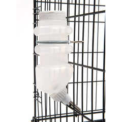 Fixation Lixit sur cage à deux positions, hauteur ajustable.