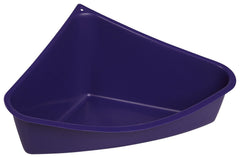 Pan d'angle Lixit rose pour petits animaux, réduction des débris.
