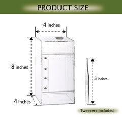 Ventilation et port d'alimentation sur le terrarium LIZ QNNALY pour reptiles et arachnides.