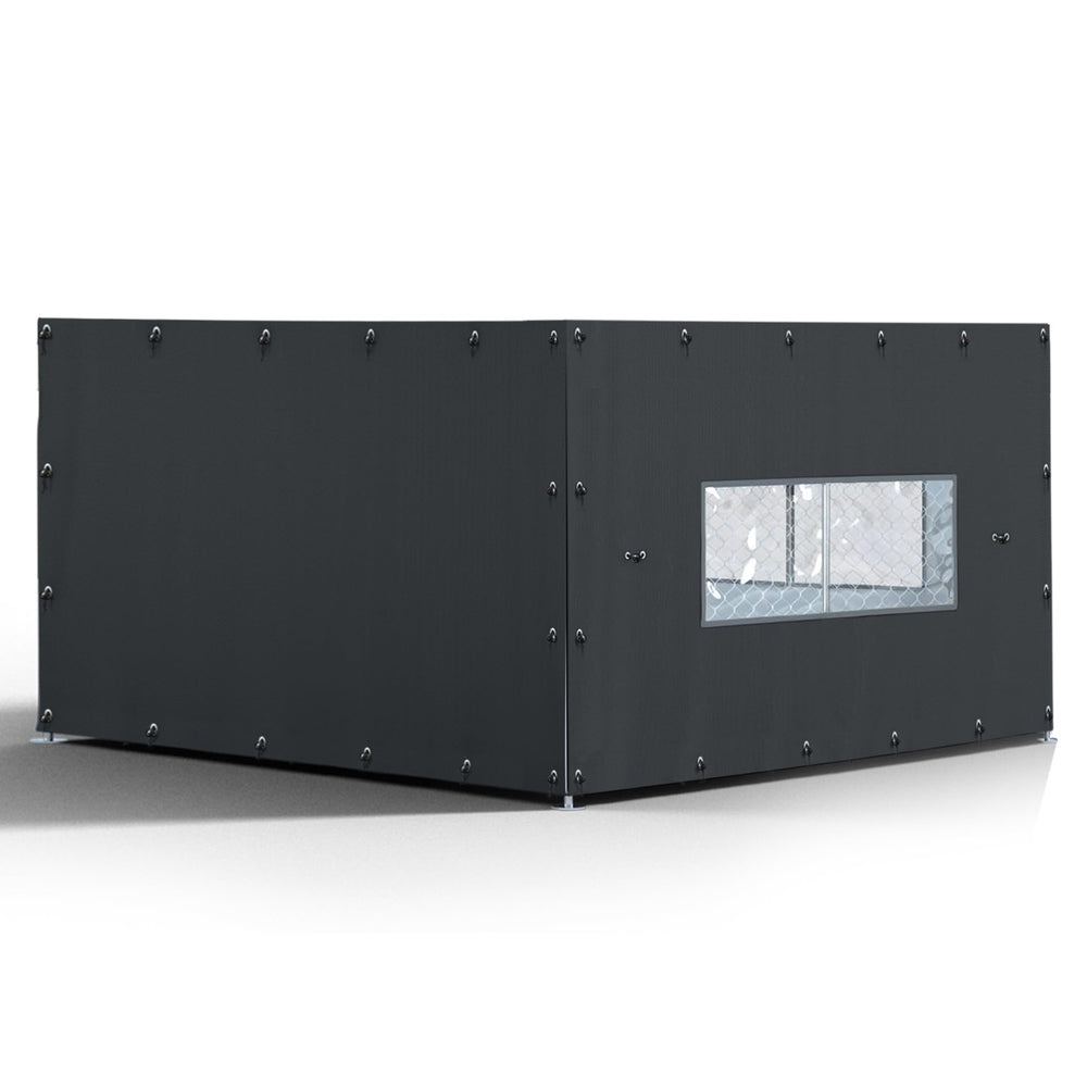 Locywx housse pour niche extérieure 10x10, protection contre le vent.