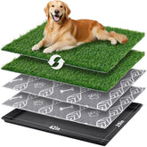 LOOBANI bac à litière pour chien avec herbe artificielle, pratique pour l’entraînement.