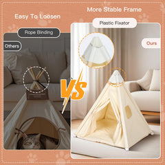 LOOBMBNS Bunny Teepee Fixation Stable – cadre robuste évite l’effondrement.