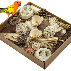 LOPERDEVE boîte-jouets oiseaux naturels, enrichissement et exploration.