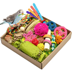 Jouet LOPERDEVE coloré pour forage, stimule la curiosité du perroquet.
