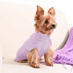 Lorehelina pull chien petit beige, lavage en machine pratique et peu de boulochage.