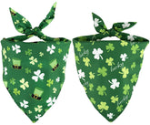 Bandana LosFong Saint-Patrick trefle, idéal pour les photos festives du chien.