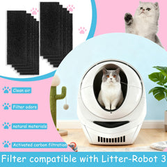 LOSUIN filtres carbone Litter-Robot 3, installation facile sans outil.