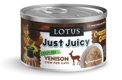Lotus ragout de venaison pour chat en boite 2,5 oz, saveur riche et hydratation naturelle