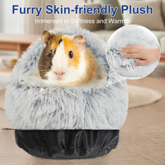 lounginglife – nid donut petit animal capuche gris, espace privé et confortable.