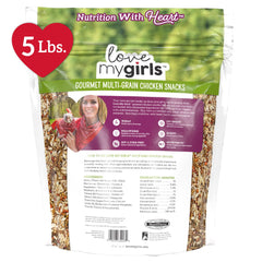 Love My Girls: emballage des collations poulets 5 grains et vers, conservation optimisée