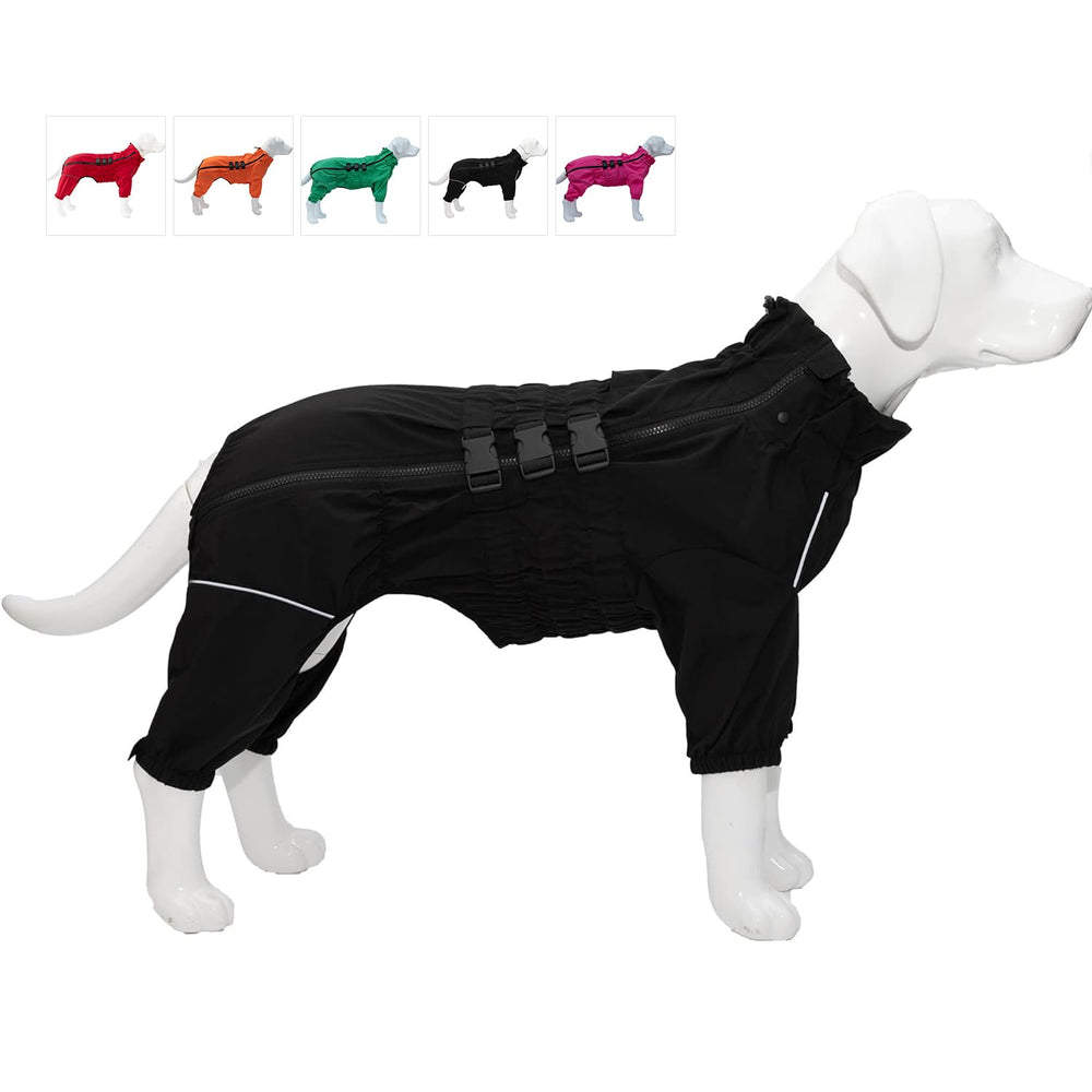 Lovelonglong manteau imperméable pour chien vue avant, confort et protection.