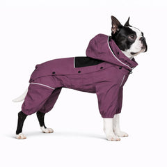 Lovelonglong imperméable pour chien avec capuche amovible, protection pluie pratique.