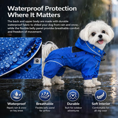 Lovelonglong imperméable chien protection pluie et vent lors des promenades.