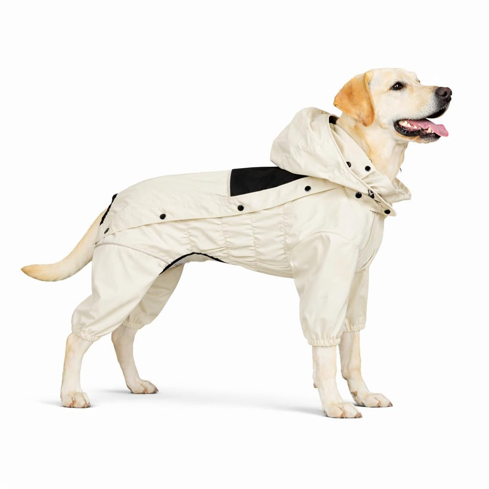 Lovelonglong manteau chien pluie capuche amovible, protège la tête lors des averses.